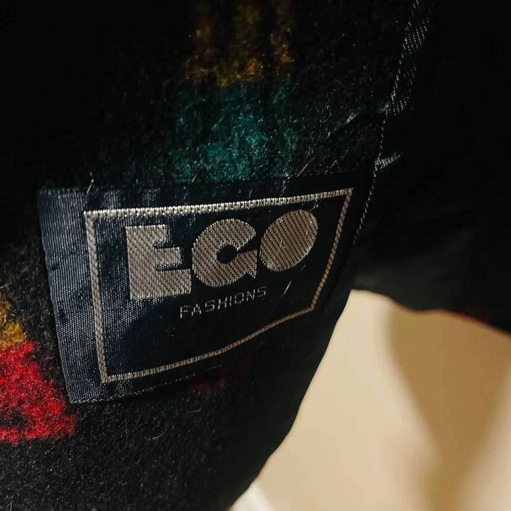 Vintage Eco Fashions Southwestern Tapestry Blazer Jacket Size 5 Wool Blend - Picture 8 of 11